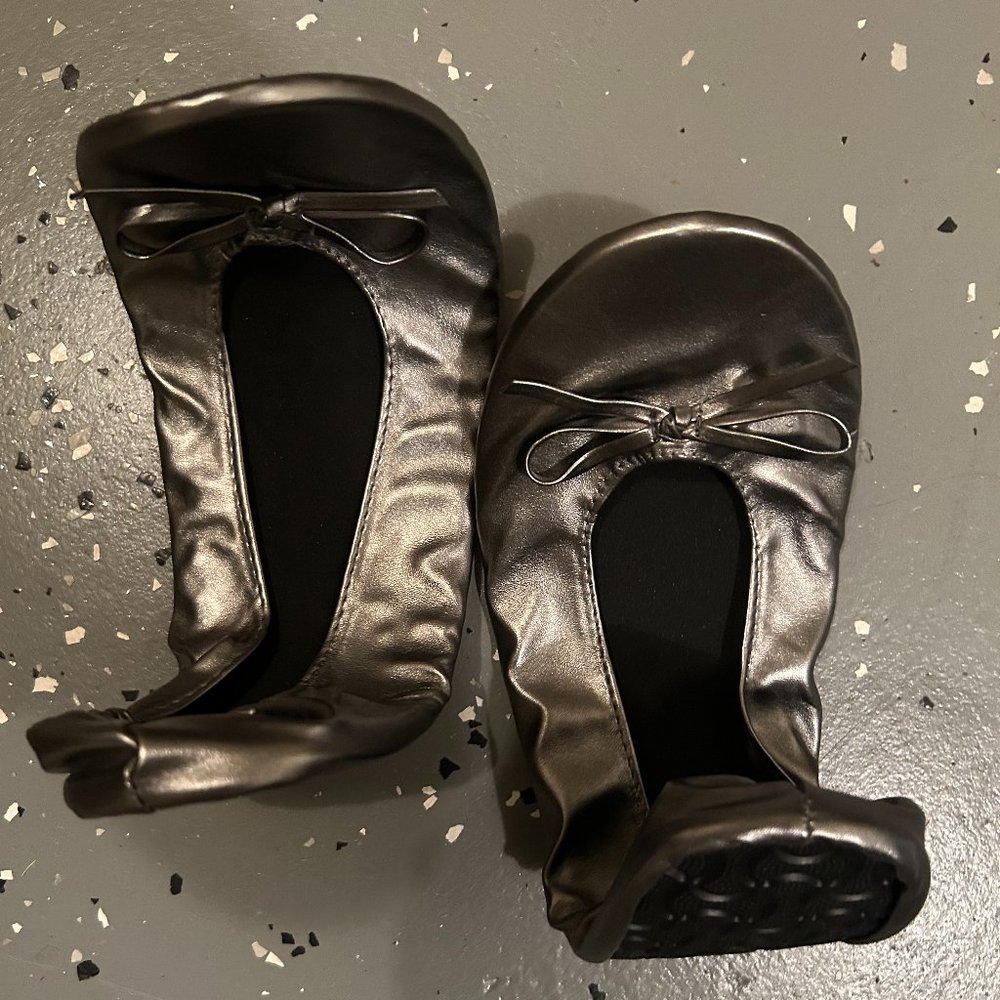 Women's Foldable Portable Travel Ballet Flat Roll Up Slipper Shoes